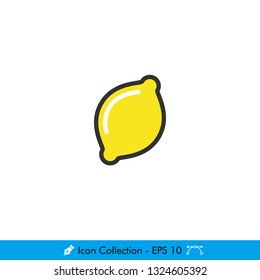 Lemon Icon / Vector - In Color Design