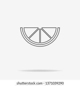 Lemon icon. Vector concept illustration for design.