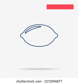 Lemon icon. Vector concept illustration for design.
