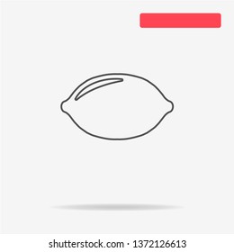 Lemon icon. Vector concept illustration for design.