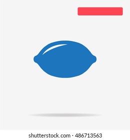 Lemon icon. Vector concept illustration for design.