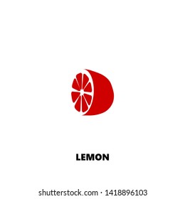 lemon icon. lemon vector design. sign design. red color