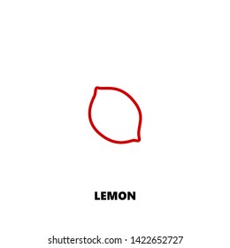 lemon icon. lemon vector design. sign design. red color