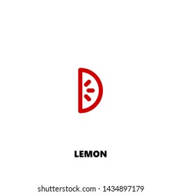 lemon icon. lemon vector design. sign design. red color