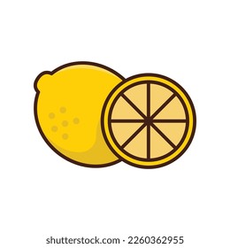 lemon icon vector design template in white background