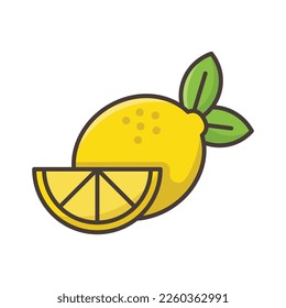 lemon icon vector design template in white background