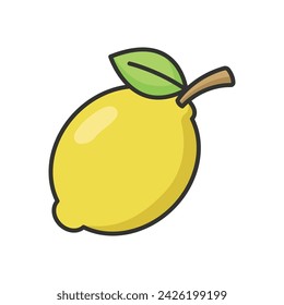 lemon icon vector design template simple and clean