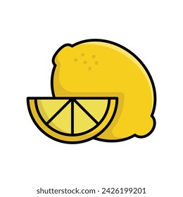lemon icon vector design template simple and clean