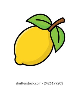lemon icon vector design template simple and clean