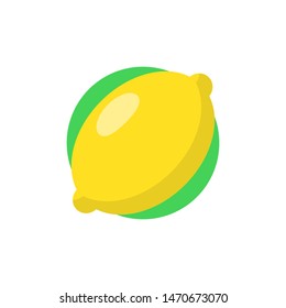 Lemon icon. Vector flat illustration.