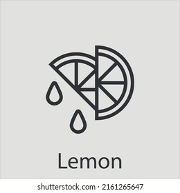 lemon icon vector icon.Editable stroke.linear style sign for use web design and mobile apps,logo.Symbol illustration.Pixel vector graphics - Vector