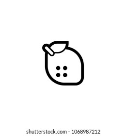 Lemon icon. Vector lemon illustration