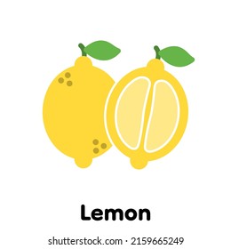 Lemon icon, Vector, Illustration .