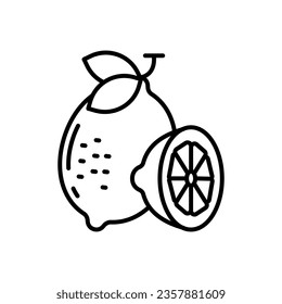 Zitronensymbol in Vektorgrafik. Illustration