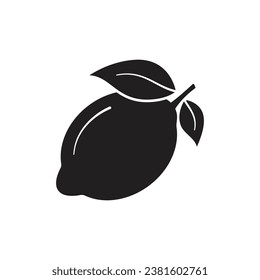 Ilustración vectorial de icono de limón. Citrus sobre un fondo aislado. Concepto de señalización de frutas.