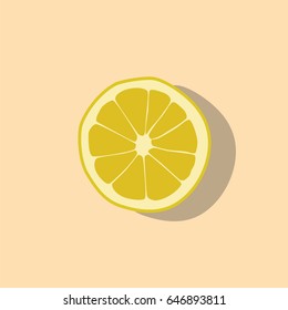 Lemon icon, vector illustration design. Fruits collection.