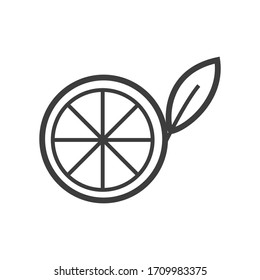 lemon icon vector illustration flat 