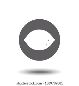 Lemon icon Vector Illustration on the white background.