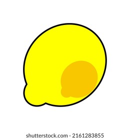 Lemon icon, vector illustration on a white background, premium image quality.