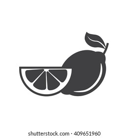 Lemon icon Vector Illustration on the white background.