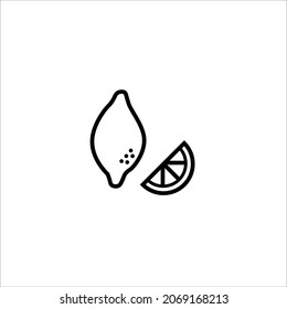 símbolo de ilustración del vector de icono de limón