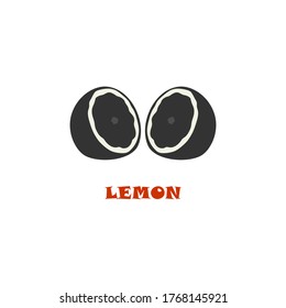 Lemon icon. Vector illustration with transparent background