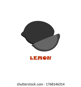Lemon icon. Vector illustration with transparent background