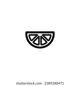 Zitronensymbol, Vektorgrafik. Rahmensymbol für Web- und Mobile-Apps