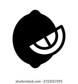 Ilustración de diseño de símbolo de Vector de icono de limón