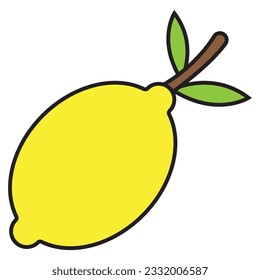 Logo-Design für Zitronensymbole, Vektorgrafik-Vorlage