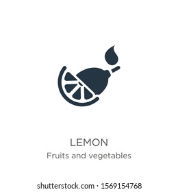 Lemon icon vector. Trendy flat lemon icon from fruits collection isolated on white background. Vector illustration can be used for web and mobile graphic design, logo, eps10