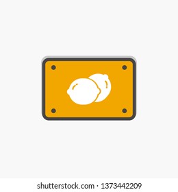 lemon icon. vegetable sign