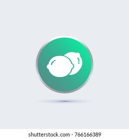 lemon icon. vegetable sign