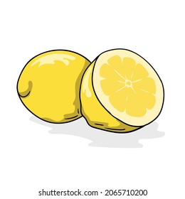 lemon icon vetor illustration hand drawn