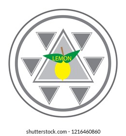 Lemon icon. Vitamin lemon.