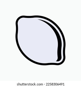 Lemon Icon. Vitamin C, Fresh Fruit Symbol.