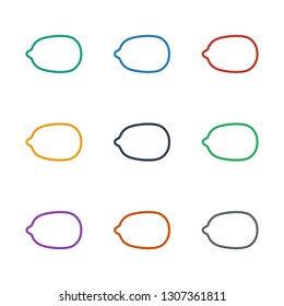 Lemon icon white background. Editable outline Lemon icon from casino. Trendy Lemon icon for web and mobile.