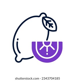 icono de limón para tu sitio web, móvil, presentación y diseño de logotipo.