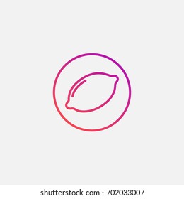 Lemon icon.gradient illustration isolated vector sign symbol