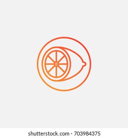 Lemon icon.gradient illustration isolated vector sign symbol
