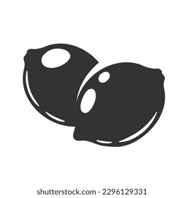 Lemon icons isolated on white background. Simple style. Vector illustration