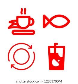 lemon icons set with lemonade, infusion and refresh vector set