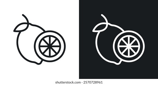 Lemon icons set vectors on white background.