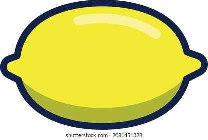 Lemon  illustration icon design flat food
