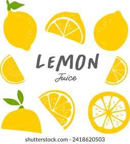 Lemon illustration. inspirational card with doodles lemons, orange isolated on background. Colorful illustration for greeting cards or prints.