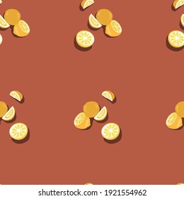 Lemon illustration. Vector graphics. Art and pattern