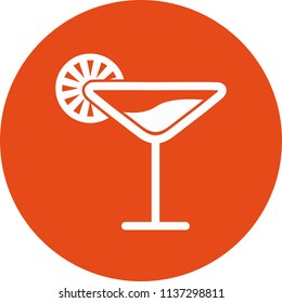Lemon juice Circle Icon