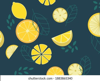 Jugo de limón corte cítrico icono ilustración vectorial fondo amarillo papel tapiz