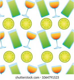 lemon juice and cocktails pattern