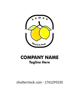 Lemon Juice Drinks Company Logo Vector